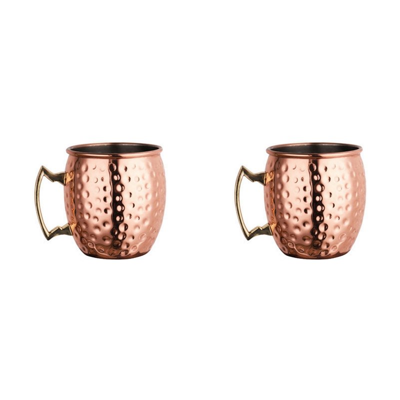 Copper Cocktail Mug - JHD 2X Moscow Mule Cup Stainless