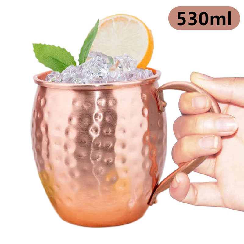 Copper Cocktail Mug - 【F】530ml 100% Copper Moscow Mule Mug
