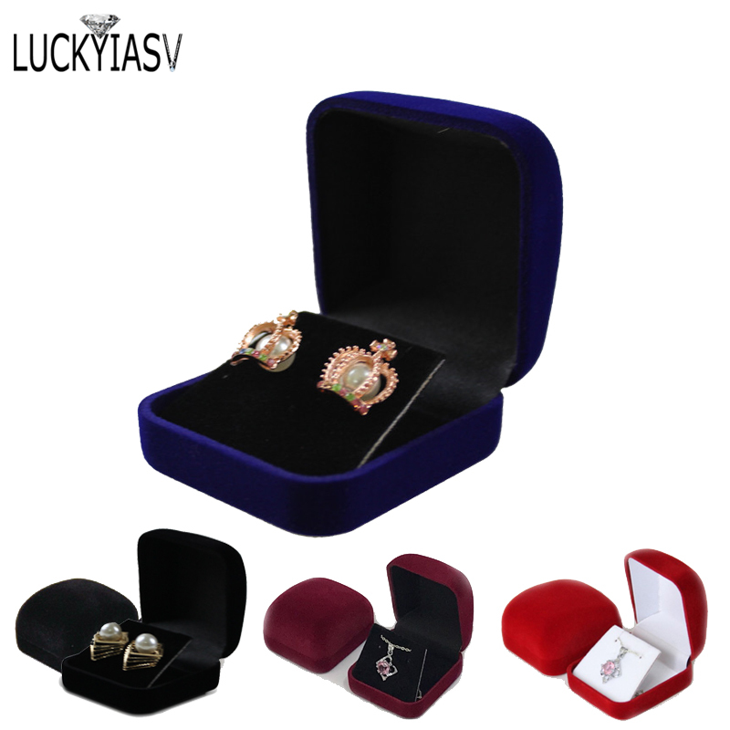 Velvet Jewelry Box - Stud Earrings Storage Box Drop Earrings