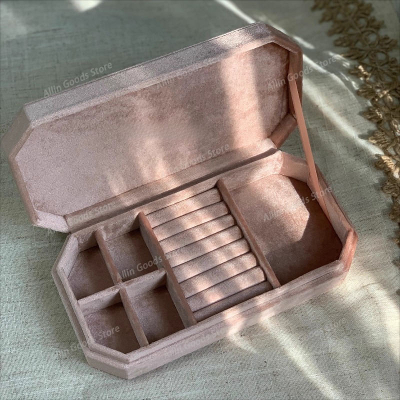 Velvet Jewelry Box - Velvet Rings Jewelry Box Luxury Necklace