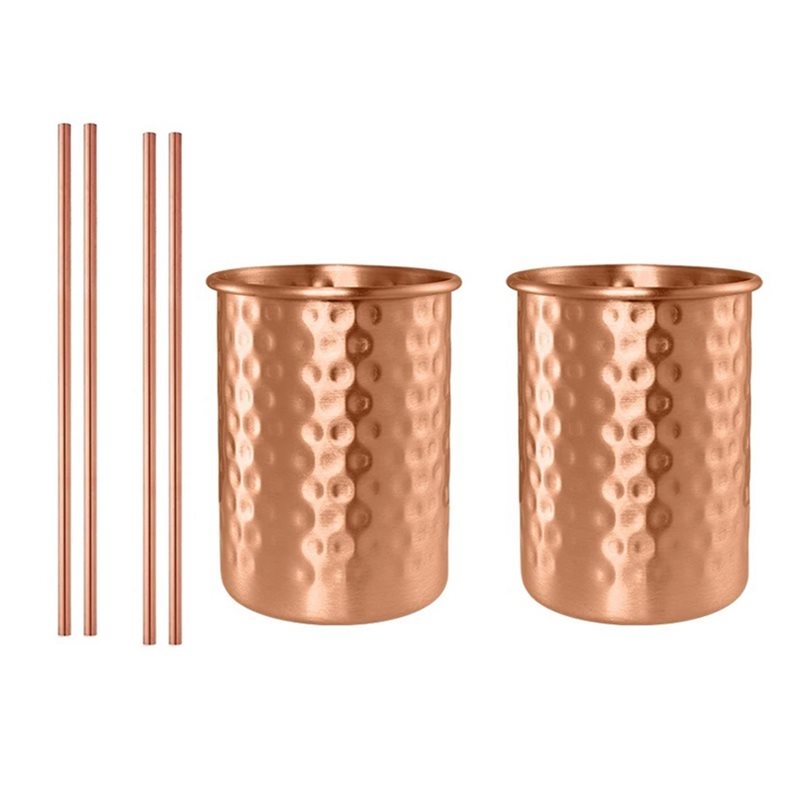 Copper Cocktail Mug - ABLU-2PC 400Ml Copper Color Stainless Steel