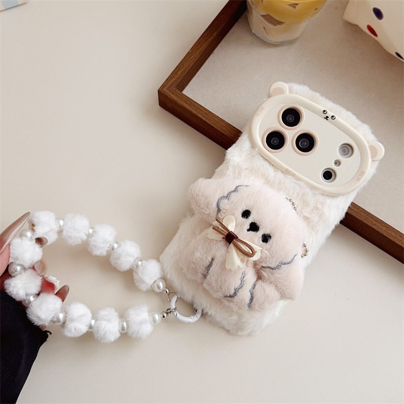 3D Cartoon Bowknot Puppy Warm  - Apple Iphone 16 评论和价格