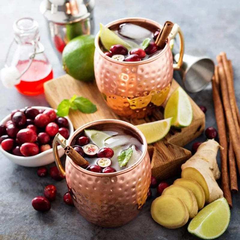1-6PCS Cocktail Wine Cup Mosco - Copper Cocktail Mug 评论和价格