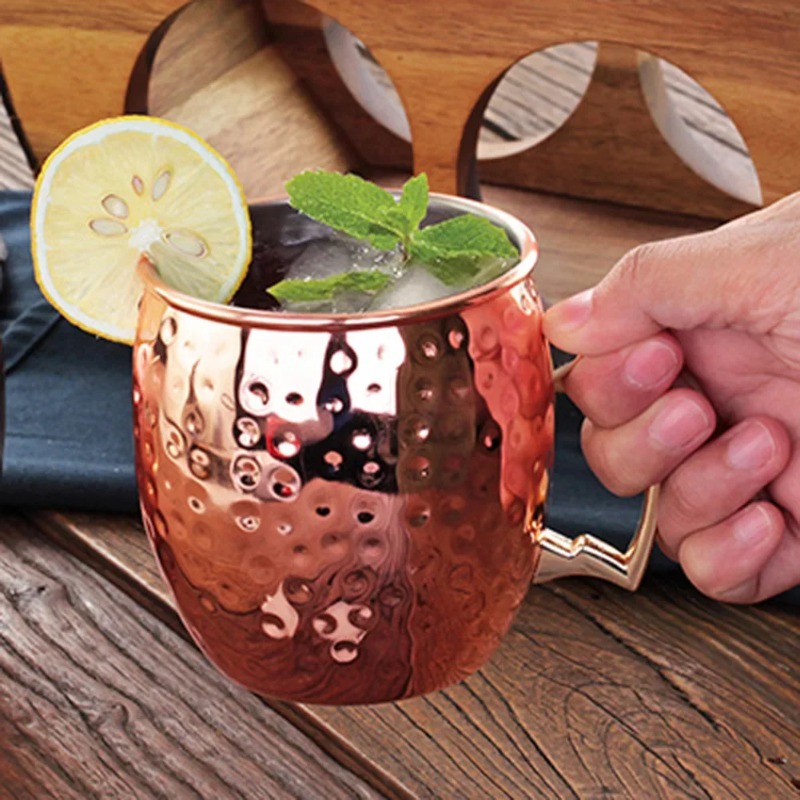 1-6PCS Cocktail Wine Cup Mosco - Copper Cocktail Mug 评论和价格