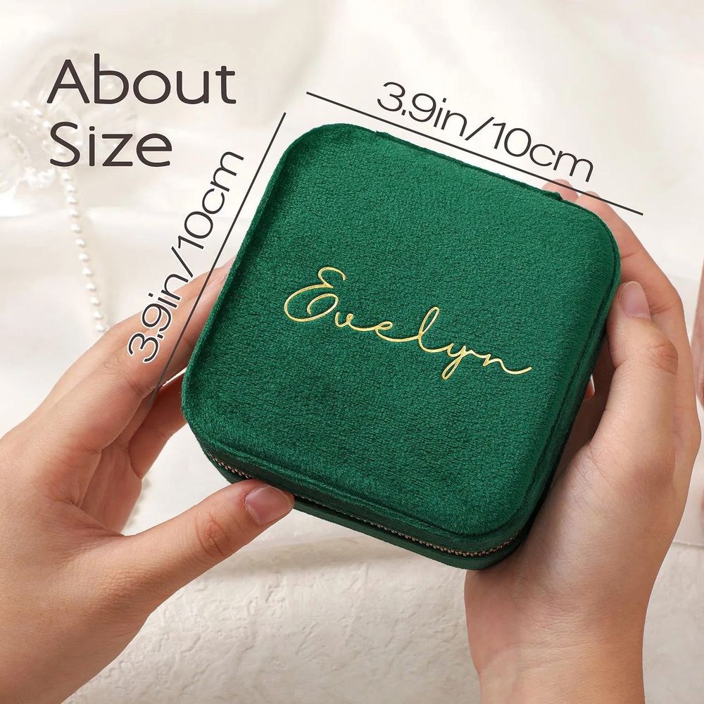 Personalized Jewelry Box Velve - Velvet Jewelry Box 评论和价格