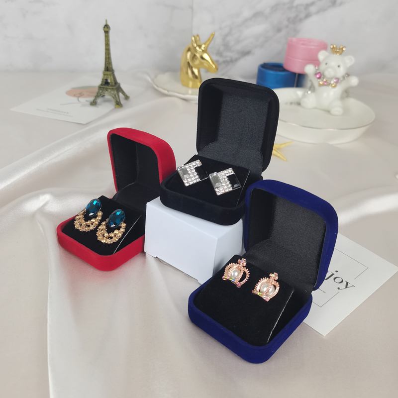 Stud Earrings Storage Box Drop - Velvet Jewelry Box 评论和价格