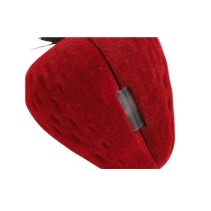Cute Strawberry Ring Box Straw - Velvet Jewelry Box 评论和价格