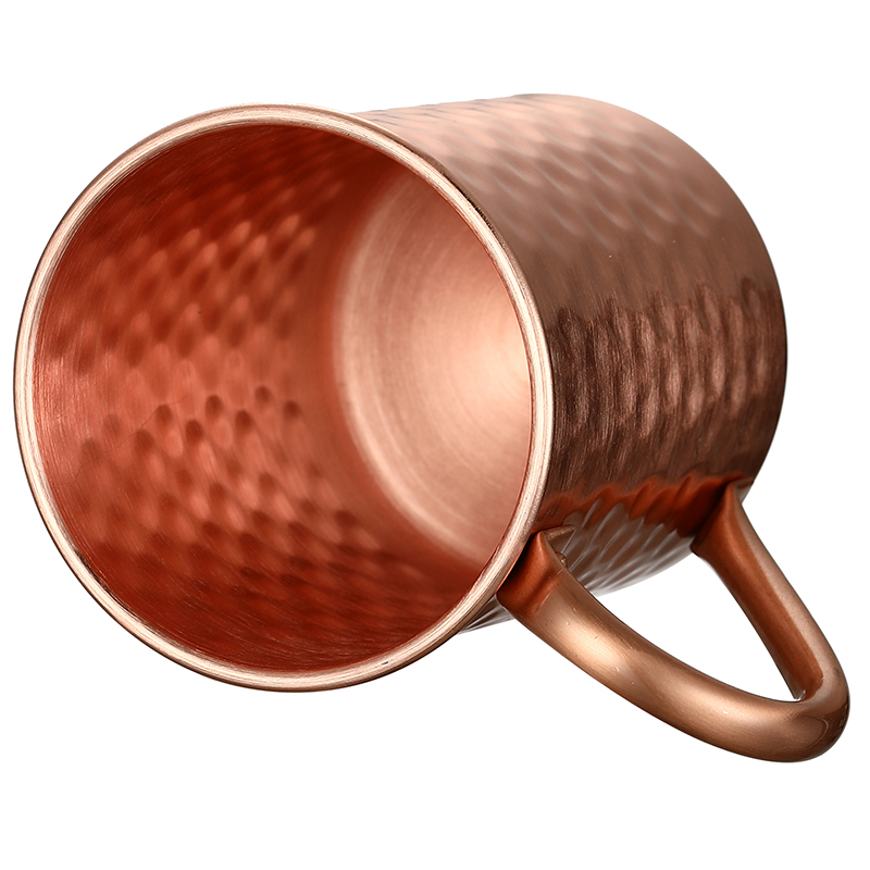 Hammered Copper Plated Stainle - Copper Cocktail Mug 评论和价格