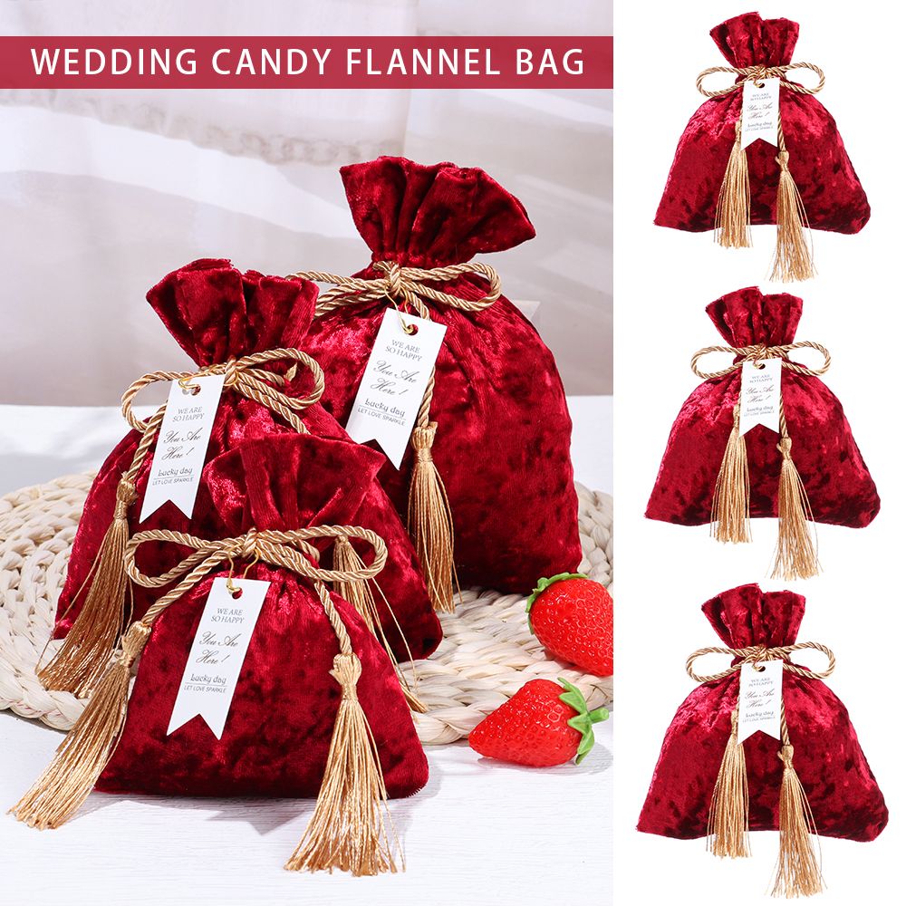 Velvet Cloth Drawstring Tassel - Velvet Jewelry Box 评论和价格