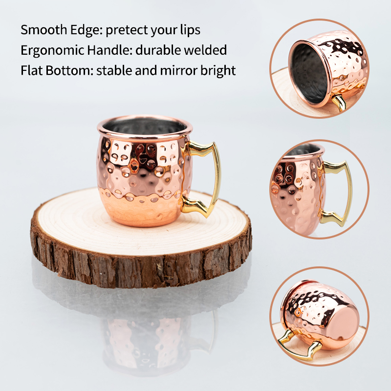 4Pcs 6Pcs 60ml Stainless Steel - Copper Cocktail Mug 评论和价格