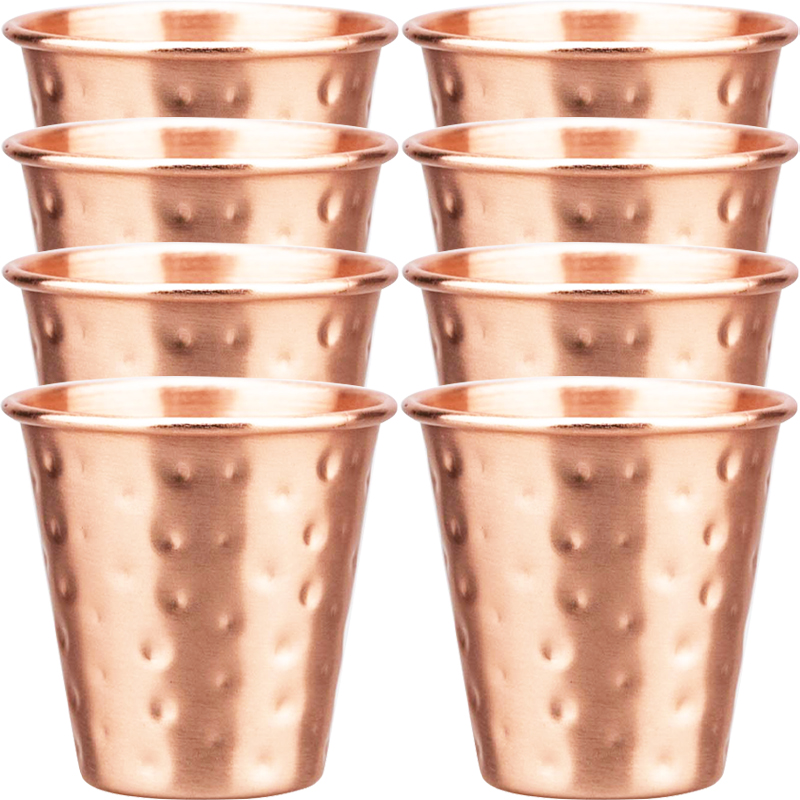 6cs 8Pcs New 100% Copper Cups  - Copper Cocktail Mug 评论和价格