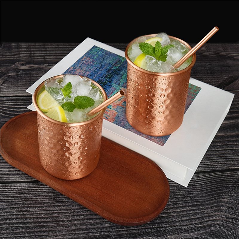 ABLU-2PC 400Ml Copper Color St - Copper Cocktail Mug 评论和价格